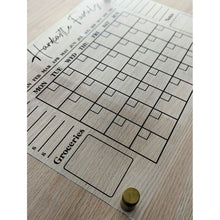 Load image into Gallery viewer, Clear Acrylic Wall Calendar - Customised - My Family Rulers