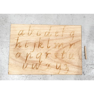 Wooden Alphabet Tracing Board - My Family Rulers