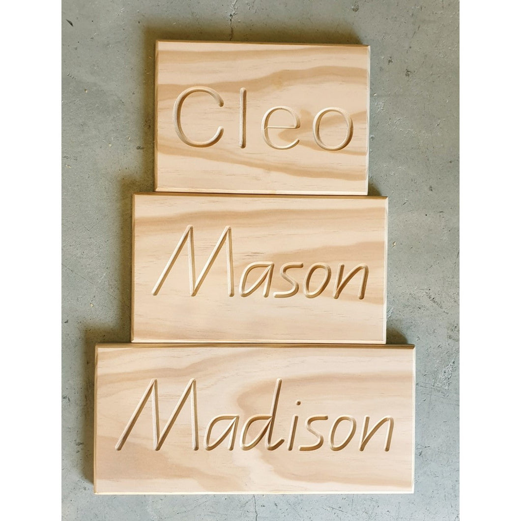 Wooden Name Tracing Boards - My Family Rulers